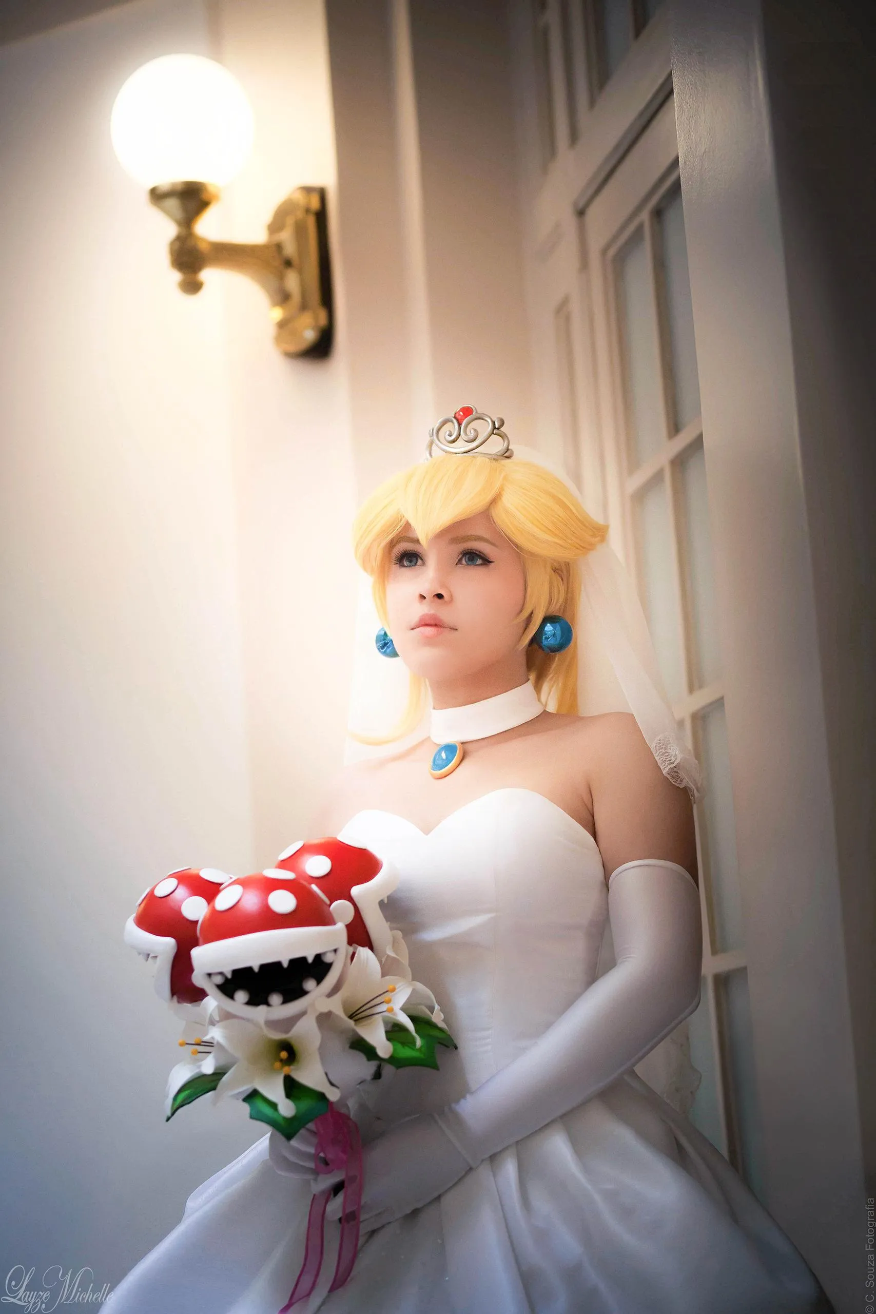 Cosplay Princesa Peach (Noiva) — Super Mario Odyssey
