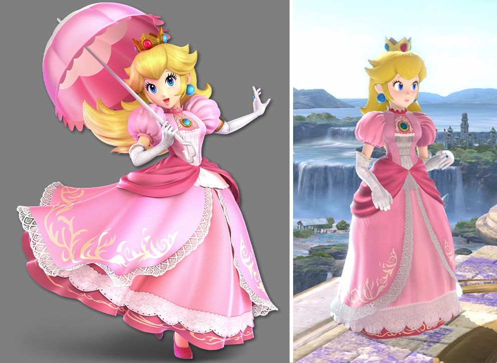 Cosplay Princess Peach Super Smash Brosultimate